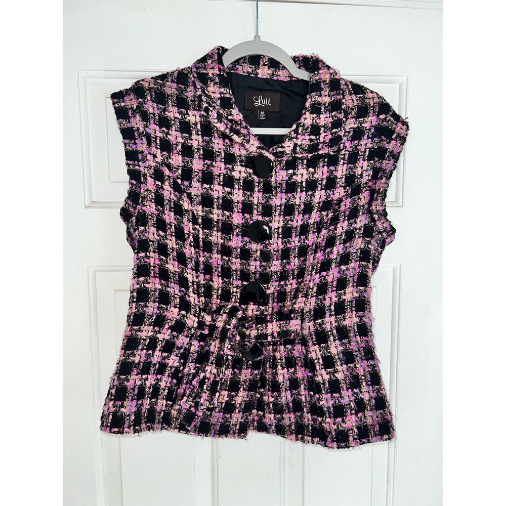 Luii Women's Blazer/Jacket Tweed Vest Multicolor - size M - G20
